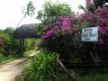 Der Eingang zum Sandy Beach Resort auf der Insel Foa im Königreich Tonga.