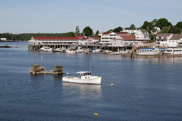 Boothbay Harbor, Blick auf das Zentrum - Midcoast Maine