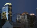 Downtown Calgary - City-Hochhäuser zur Blauen Stunde