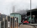 Weißeritztalbahn - die Schmalspur-Dampflok 99 1771-7 auf Rangierfahrt im Bahnhof von Freital-Hainsberg