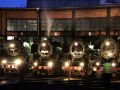 Eisenbahnmuseum Dresden-Altstadt - Nachtaufnahme am Ringlokschuppen während des Eisenbahnfestes