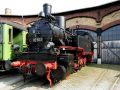 Eisenbahnmuseum Dresden-Altstadt - die Dampflok 92 503 vor dem Ringlokschuppen