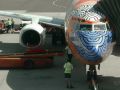 Sydney International Airport - eine Boeing 737 in der Abfertigung
