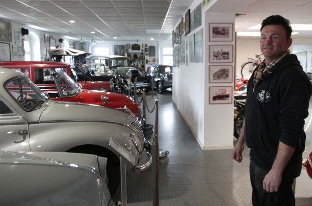 Das Automuseum Nossen - Thomas Hertrampf führt uns durch die Ausstellungshallen 