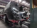 Das Bayerische Eisenbahn Museum in Nördlingen - die Güterzuglokomotive 50 3600, Umbau aus 50 775, Baujahr 1941 - Hersteller Henschel