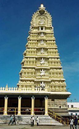 Mysore, Karnataka - Chamundeshwari-Tempel auf dem Chamundi Hill