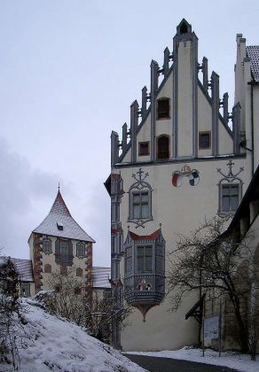 Bergfried und Storchenturm des Hohen Schlosses - Füssen am Lech, Ostallgäu