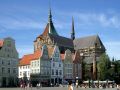 Urlaub in Mecklenburg  -Hansestadt Rostock, Neuer Markt mit Marienkirche
