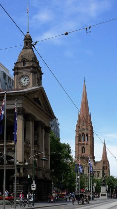 Impressionen im CBD, dem Central Business District im Zentrum Melbournes - Victoria, Australia