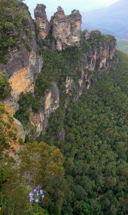 The Three Sisters, Blick vom Queen Elizabeth Lookout - Blue Mountains, New South Wales, Australien