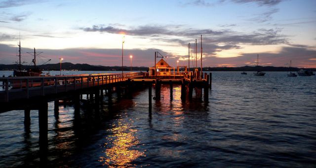 The Russell Wharf, Bay of Islands - Far North District, Region Northland, Nordinsel Neuseeland