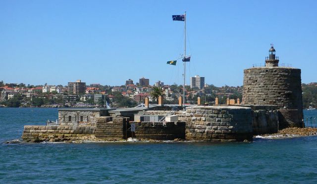 Light on the Martello Tower, Fort Denison - Pinchgut Island, Sydney