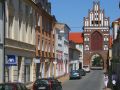 Die Rostocker Strasse mit dem Rostocker Tor - Teterow