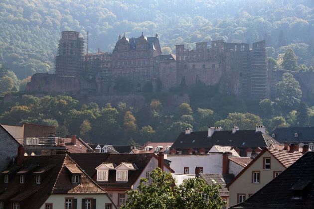 Heidelberg - die Altstadt mit dem Heidelberger Schloss