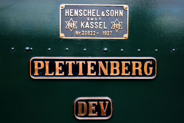 Die Kastenlok Plettenberg der Museums-Eisenbahn Bruchhausen-Vilsen