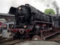 Traditionsbahnbetriebswerk Staßfurt - die Dampflokomotive 44 1486 auf der Drehscheibe