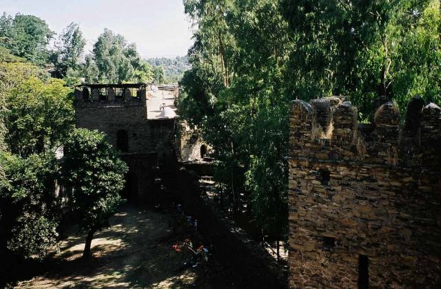 An der Ringmauer des Fasil Ghebbi oder Gemp - Gondar, Äthiopien