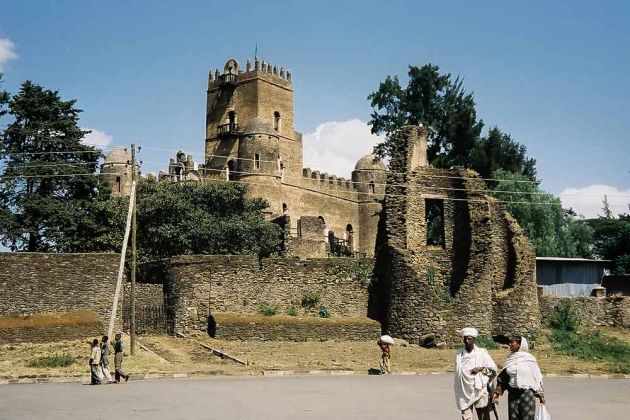 Der Palast des  Fasilidas im Fasil Ghebbi oder Gemp - Gondar, Äthiopien