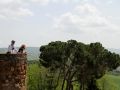 Urlaub in der Toskana - Pienza, Gasse auf der südlichen Stadtmauer oberhalb des Orcia-Tals