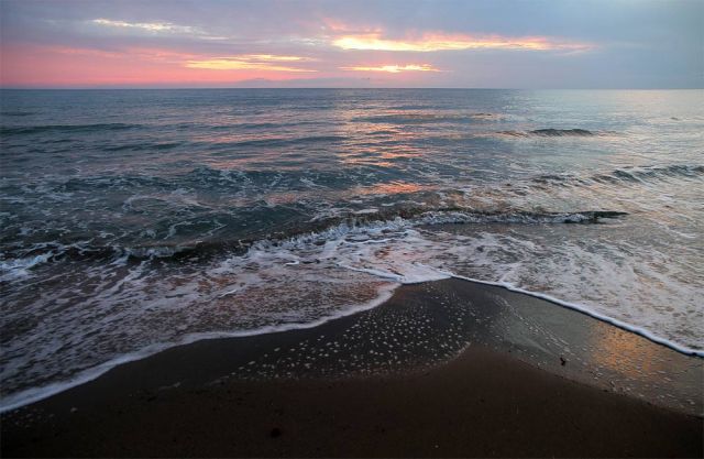 San Vincenzo - Sonnenuntergang am Strand des Thyrrenischen Meeres