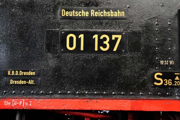 Dampflok Baureihe 01 - 01 137 - BW Dresden-Altstadt
