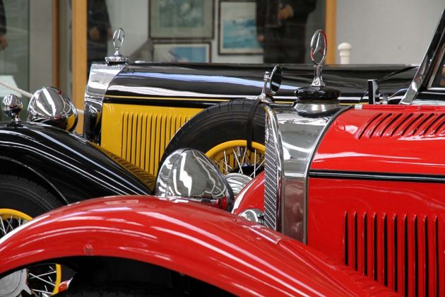 Mercedes-Benz Oldtimer der Vorkriegszeit nehmen im Technikmuseum Speyer einen breiten Raum ein