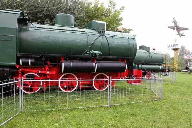 Zwei Dampfspeicher-Lokomotiven im Technikmuseum Speyer des Typs Meiningen FLC