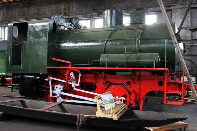 Dampfspeicher-Lokomotive im Eisenbahnmuseum Dresden-Altstadt - LKM Nr. 146004 - B-fl - Baujahr 1952