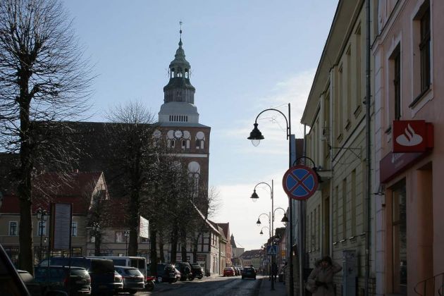 Der Marktplatz - Rynek- mit St.-Marien-Kirche - Greifenberg in Pommern, dem heutigen Gryfice