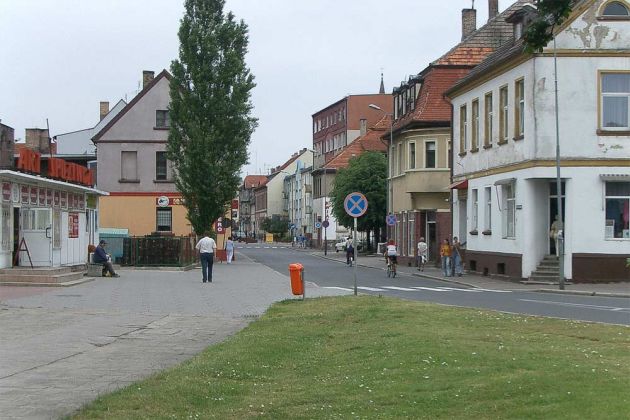 Städtereise Skwierzyna in PolenStrassenbild in Skwierzyna an der Warrta