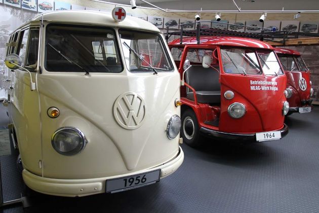 Volkswagen-Transporter als Krankenwagen und Feuerwehr-Fahrzeuge… mit und ohne Drehleiter - AutoMuseum Volkswagen
