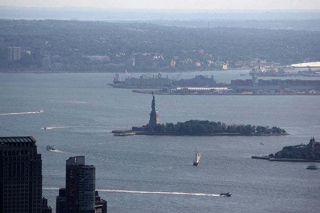 Statue of Liberty, New Yorks Freiheitsstatue in der Upper Bay - New York City