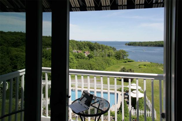 Das exzellente Hotel Strawberry Hill Seaside Inn an der Glen Cove in Rockport, Midcoast Maine