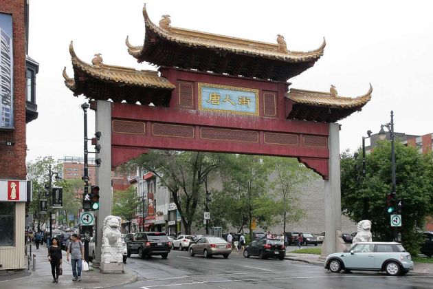 Chinesische Tor am Eingang zur Chinatown von Montréal