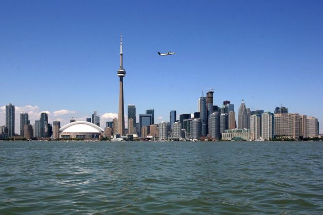 Toronto Harbourfront, Blick vom Toronto Island Park  - Toronto in Ontario, Kanada
