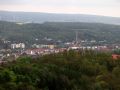 Blick von der Aussichts-Plattform der Wartburg auf die Stadt Eisenach in Thüringen