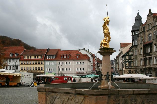 Eisenach - der Georgsbrunnen auf dem Marktplatz