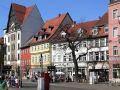 Fassaden historischer Gebäude am Domplatz - Erfurt, Thüringen