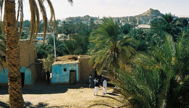 Das Dorf Aghurmi in der Oase Siwa, ägyptische Sahara
