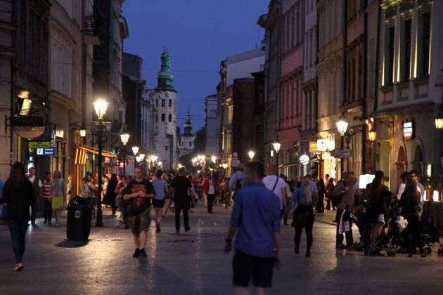 Krakau, Rynek Główny, der Marktplatz - die Grodzka