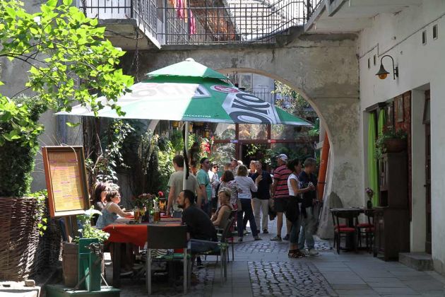 Krakau Kazimierz, das jüdische Stadtviertel - der Pub Stajnia, ein Drehort des Films Schindlers Liste