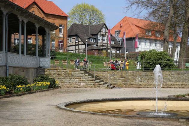 Romantik Bad Rehburg - der Springbrunnen im Kurpark