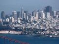 San Francisco Downtown - Panorama des City Centers vom Golden Gate Bridge View Point