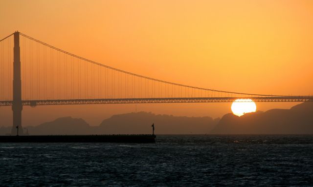 Sonnenuntergang an der Golden Gate Bridge - San Francisco