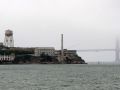 Alcatraz in der San Francisco Bay bei Seenebel - von der Sausalito Fähre