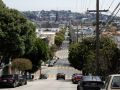 Steile Wohnstrasse in Castro - San Francisco