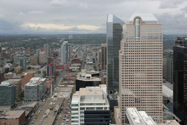 Calgary, Alberta - Blick vom Calgary Tower auf Teile des Zentrums