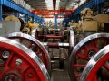 Dampflokwerk Meiningen - Radsätze in unterschiedlichem Arbeitszustand