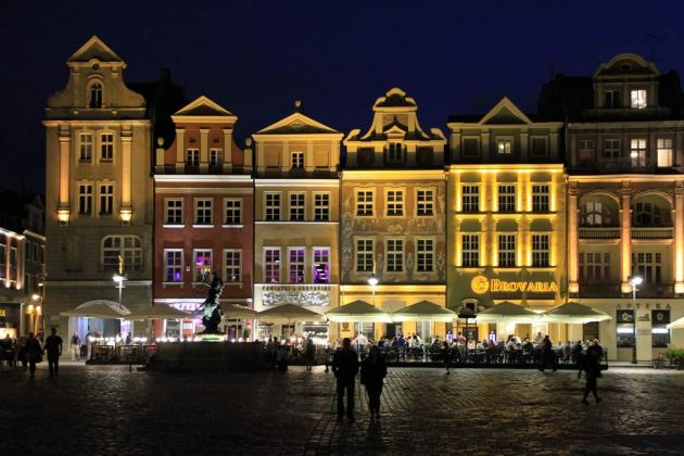Poznań-Posen - Stary Rynek, der historische Marktplatz bei Nacht