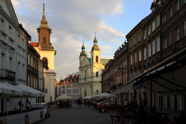 Warszawa, Nowe Miasto - Die Neustadt von Warschau - die Ulica Freta mit der St. Jacek- und der Heiliggeistkirche